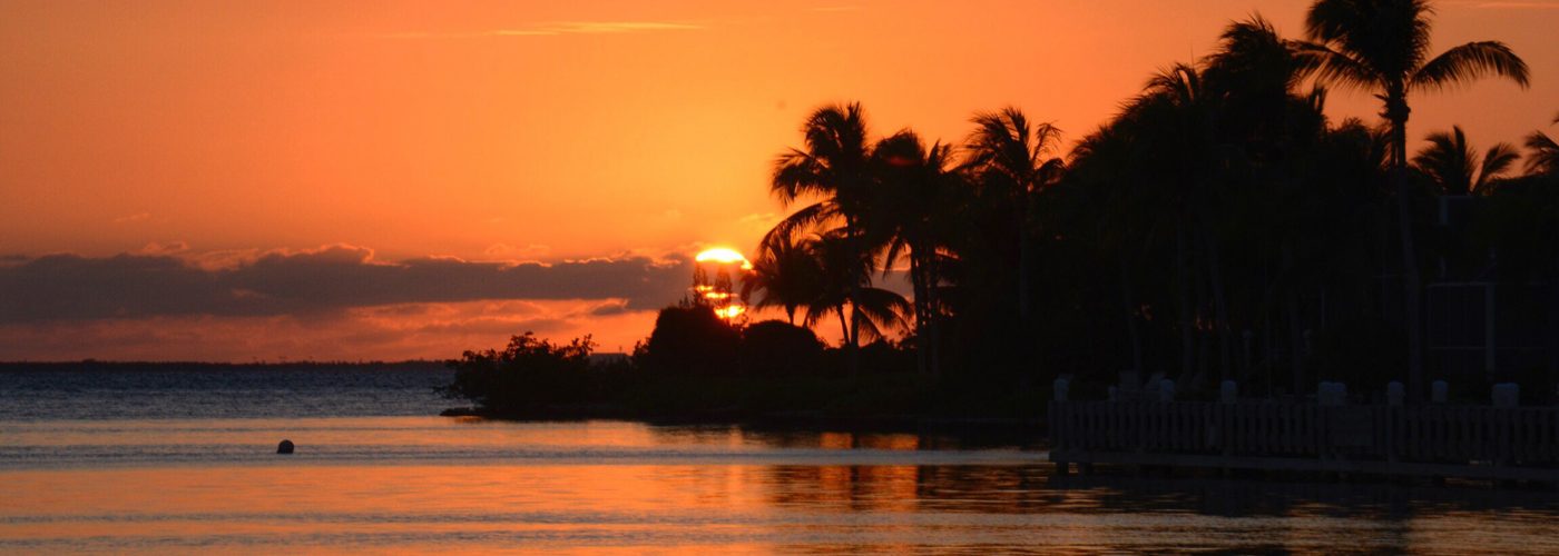 sunset in cayman islands