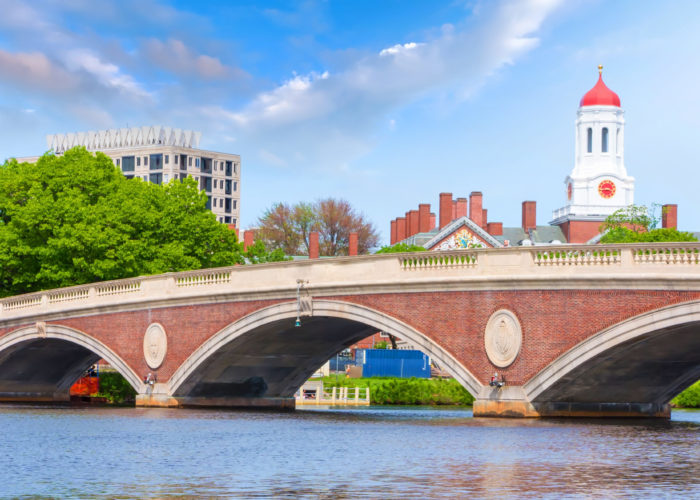 Bridge over the Charles River near Harvard campus