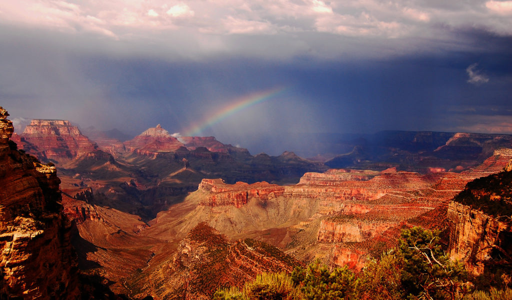 Rainbow at Grand Canyon National Park, Arizona